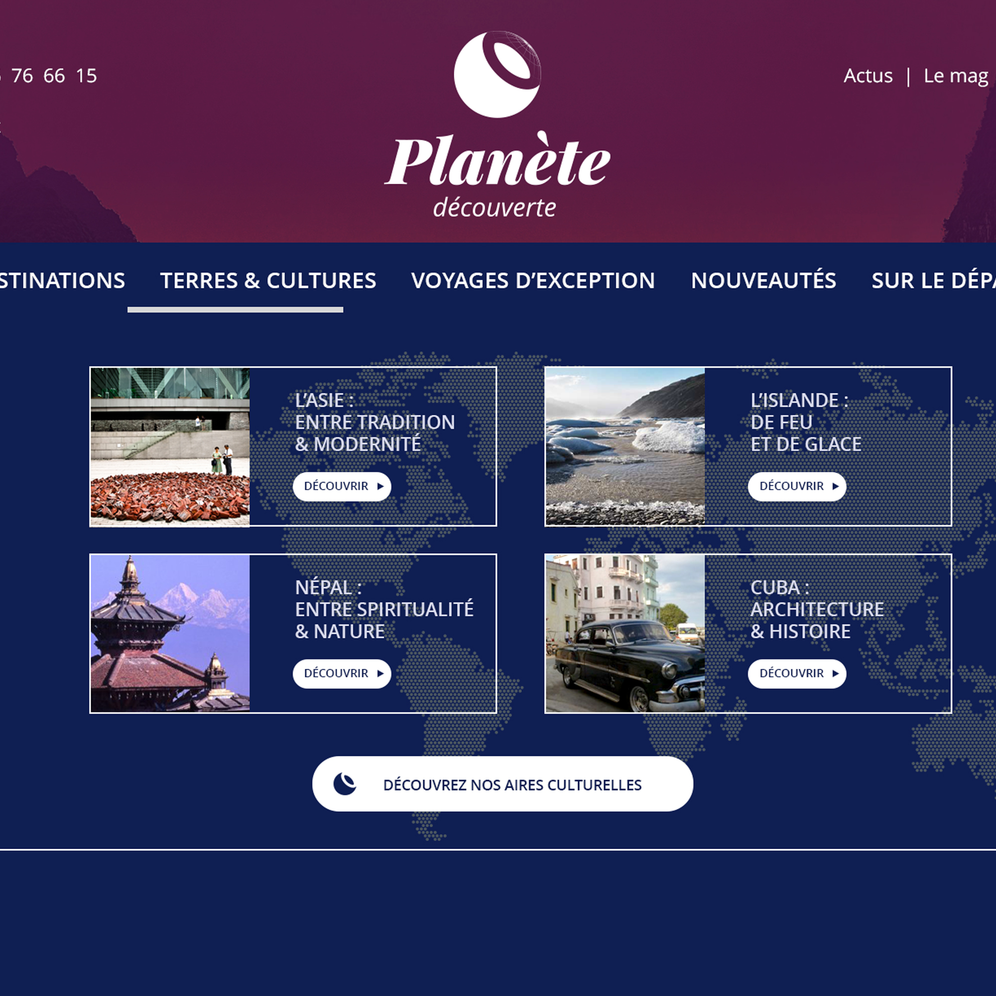 Référence Seconde Peau : Refonte site web Planète découverte 2026