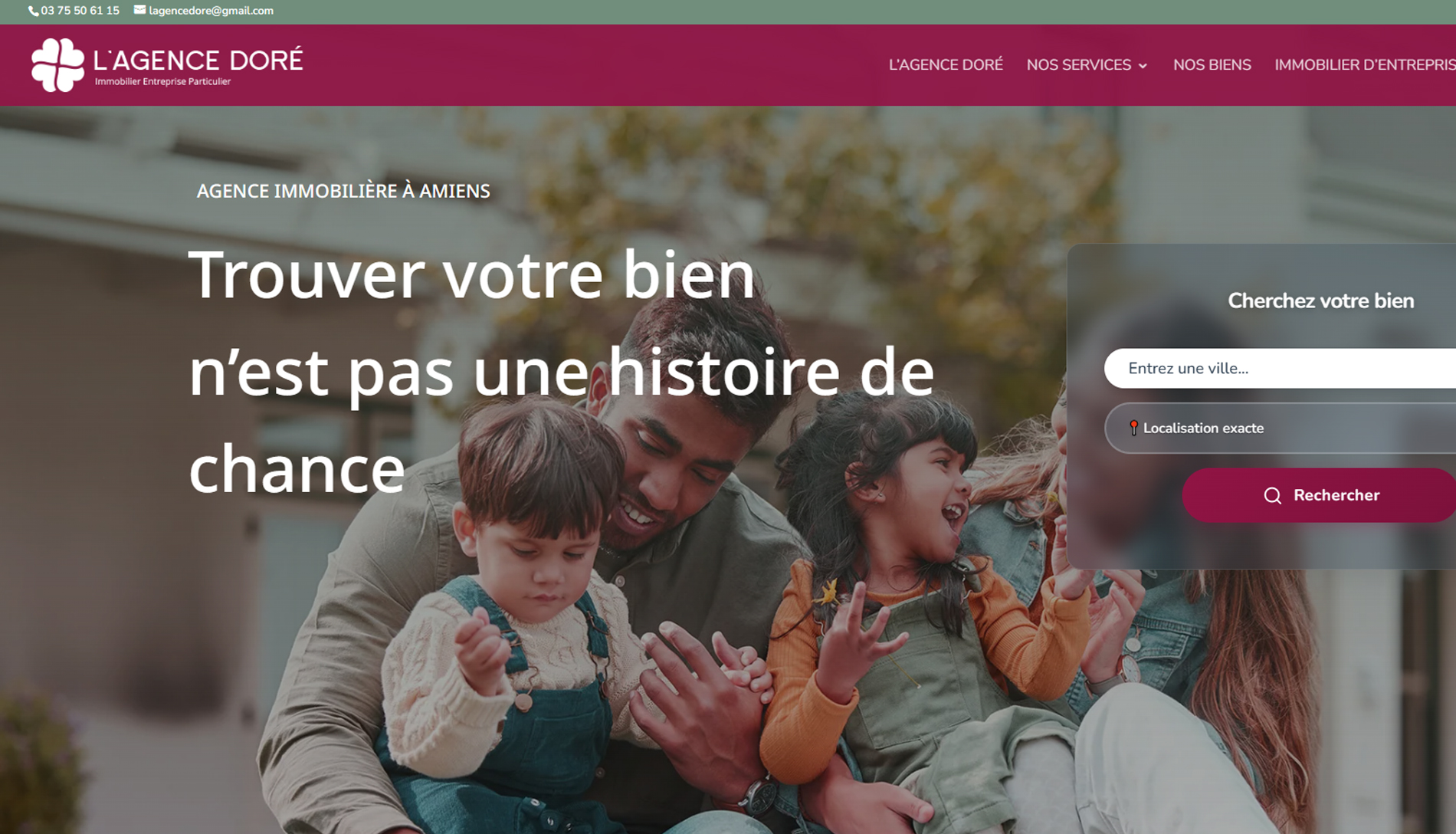 Création identité visuelle et site web Agence Doré Amiens par Seconde Peau